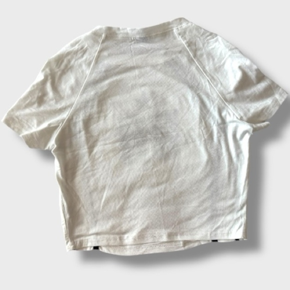 Women’s White & Black Graphic Crop Top - L - Picture 5 of 5